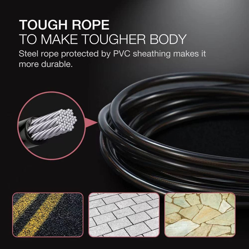 Jump Rope, H HANDIO Speed Digital Skipping Rope with Calorie Counter, Length Adjustable Jumping Rope with Alarm Reminder for Indoor and Outdoor Fitness, CrossFit, Exercise, Workout, Boxing, MMA, Gym - NewNest Australia