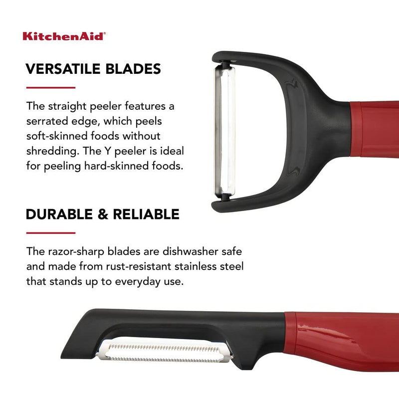 KitchenAid Universal Y and Euro Peeler Set, 2 Piece, Empire Red - NewNest Australia