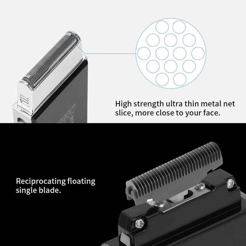 Waterproof Razor, Electric Men'S Razor, Usb Rechargeable Men'S Electric Shaver, Ultra Thin Razor, Beard Shaver, Precision Razor For Beard And Sideburns, Black - NewNest Australia