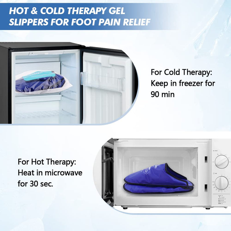 Hilph Cooling Shoes Chemo Therapy Ice Slippers, Gel Cooling Socks Chemo Therapy Cooling Pads Foot, Cool Shoes Gel Cooling Pads Cold, Reusable For Plantar Fasciitis, Puffy Feet, Hot Feet 1 Pair - NewNest Australia