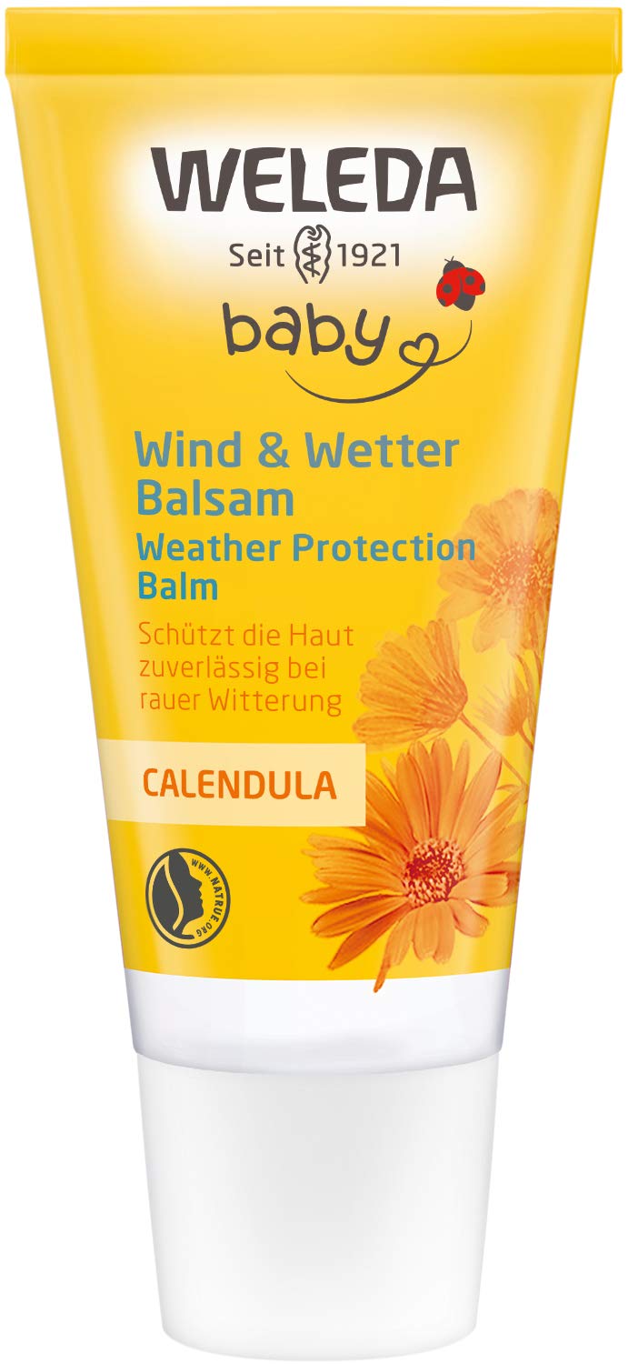 WELEDA Organic Baby Calendula Wind & Weather Balm - Natural Cosmetics Face Cream & Hand Cream with Almond Oil & Sesame Oil to Protect Sensitive & Dry Baby Skin from Harsh Weather & Cold (1x 30 ml) - NewNest Australia
