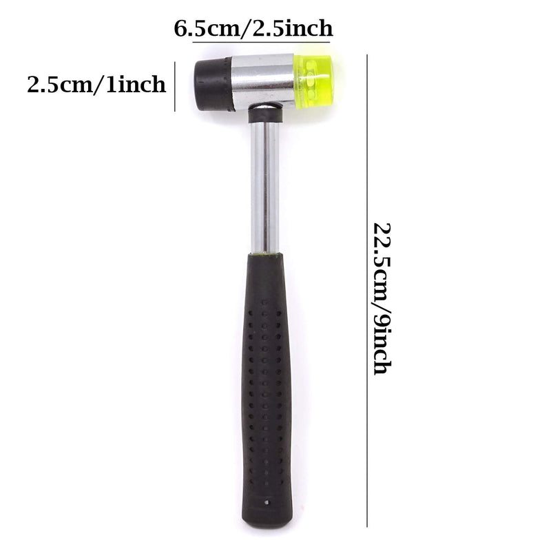 Honbay Dual Head Nylon Rubber Hammer Soft Mallet for Jewelry, Leather Crafts, Woodworking and More (25mm) 25mm - NewNest Australia