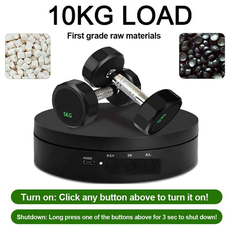 PUOSUO Motorized Rotating Display Stand, 360 Degree Electronic Turntable Display Stand,5.9inch /23LB Load for Photography Products Shows, Jewelry, Watch, 3D Models (Black) Black - NewNest Australia