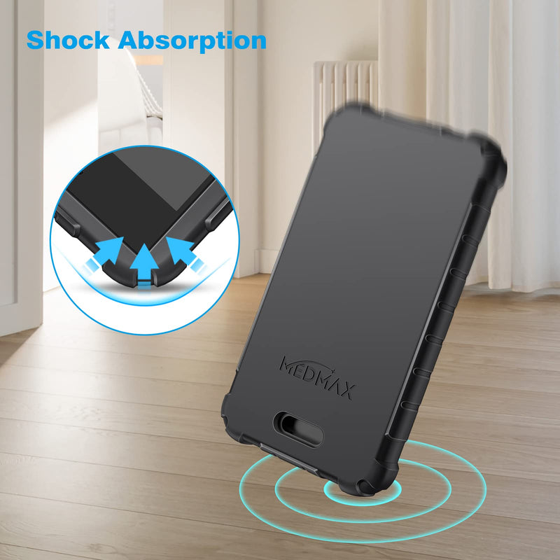 MEDMAX Silicone Case for Omnipod Dash PDM (Personal Diabetes Manager), Lightweight Shockproof Anti Slip Protective Cover Soft Gel Skin with Raised Bezel for Omnipod Dash Device (Black) Black - NewNest Australia