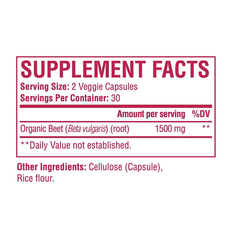 Nature's Pure Blend Organic Beets I Support Blood Flow, Blood Pressure, Heart Health I Energy Booster, L Arginine - NewNest Australia