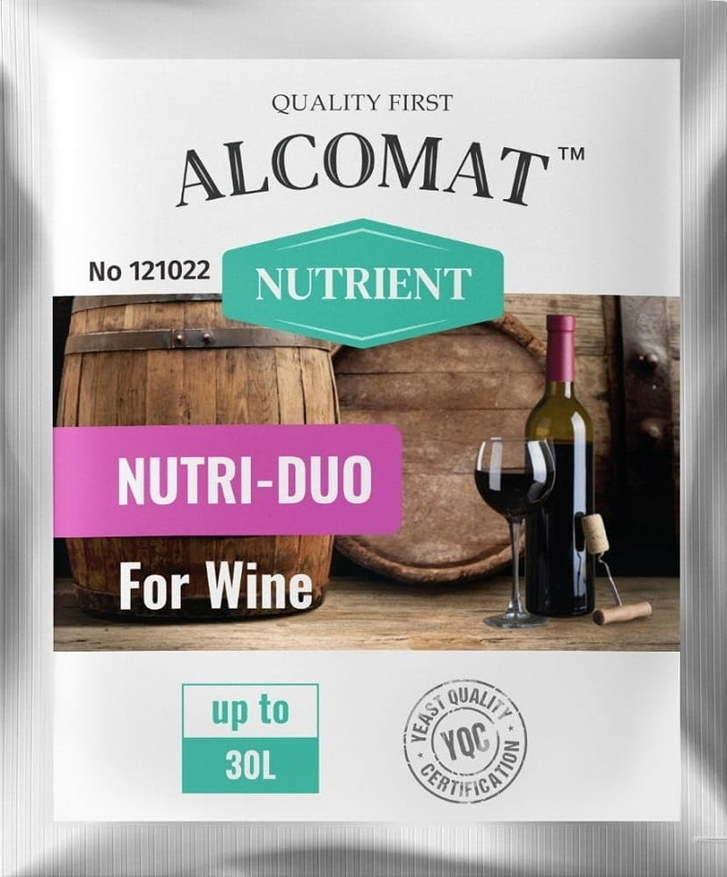 Alcomat Set Red Wine Yeast HAT 16% + Nutrient + Clarifying Agent | Fermenting yeast Distilling yeast Wine yeast | for wine, red wine | Nutri Duo | Clear-G | High alcohol tolerance - NewNest Australia