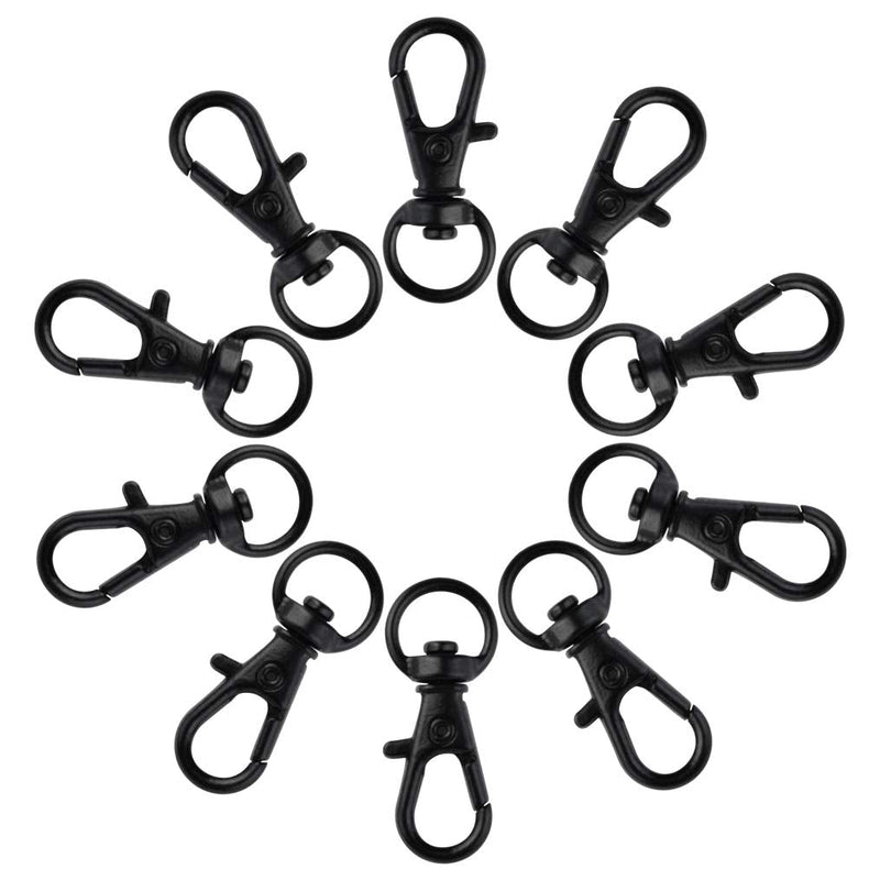 50 pcs Swivel Clasps Lanyard Snap Hook,cnomg Metal Swivel Lanyard Snap Hook Lobster Claw Clasp (Black) Black - NewNest Australia
