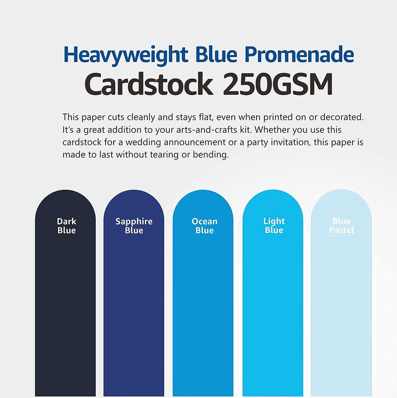 Blue Navy Colored Cardstock Thick Paper 50 Sheets 8.5" x 11" Heavyweight 92lb Cover Card Stock for Crafts and DIY Cards Making Blue Cardstock - NewNest Australia