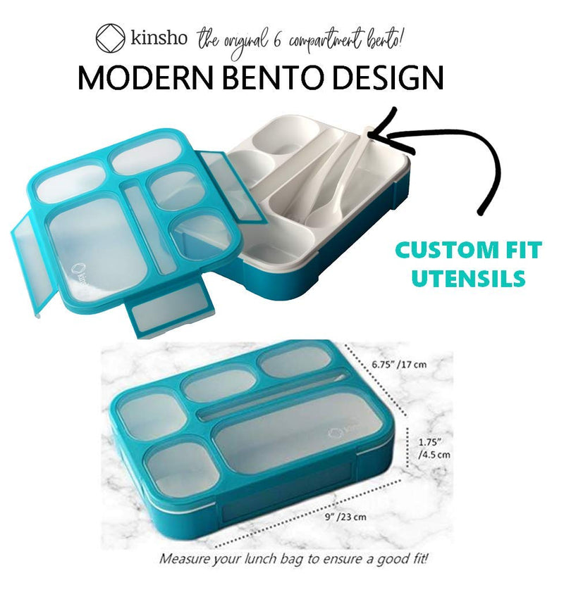 NewNest Australia - Bento-Box with Bag and Ice Pack Set. Lunch Boxes Snack Containers for Kids Boys Girls Adults. 6 Compartments, Leakproof Portion Container Boxes Insulated Bags for School Lunches, BPA Free, Blue Blue 6 Compartment + Bag + Ice Pack 