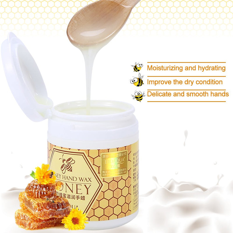 Wax Hand Mask, 170g/Bottle Milk & Honey Exfoliate Hydrating Nourish Whitening Hands Care Tool - NewNest Australia