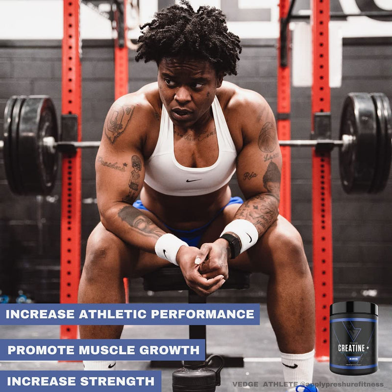 Vedge Nutrition Creatine + | Vegan Plant-Based Creatine Monohydrate Powder | Energy, Performance & Function | Ergogenic Aids for Athletes | Unflavored, 30 Servings - NewNest Australia
