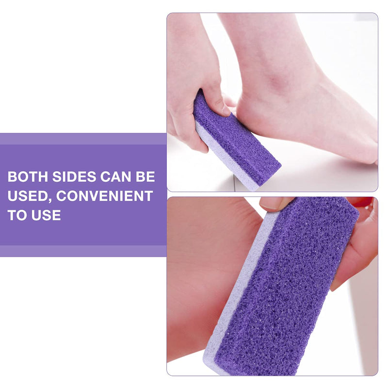 SUPVOX Foot Pumice Stone Block Foot Care Exfoliator Pedicure Tool Callus Remover Scrubber Dead Hard Skin Remover Cleaner 2PCS (Purple) - NewNest Australia