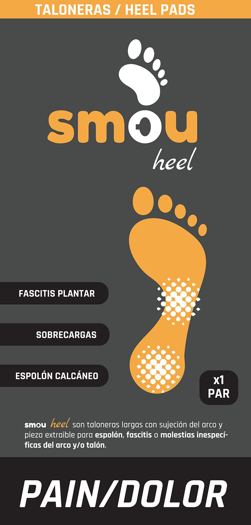 Smou Heel Plantar Fasciitis Insoles, Professional Orthopedic Heel Pads For Women And Men, For Treating Heel Spurs And Relieving Pain From Flat Or Hollow Feet (39-40-41 Eu) - NewNest Australia