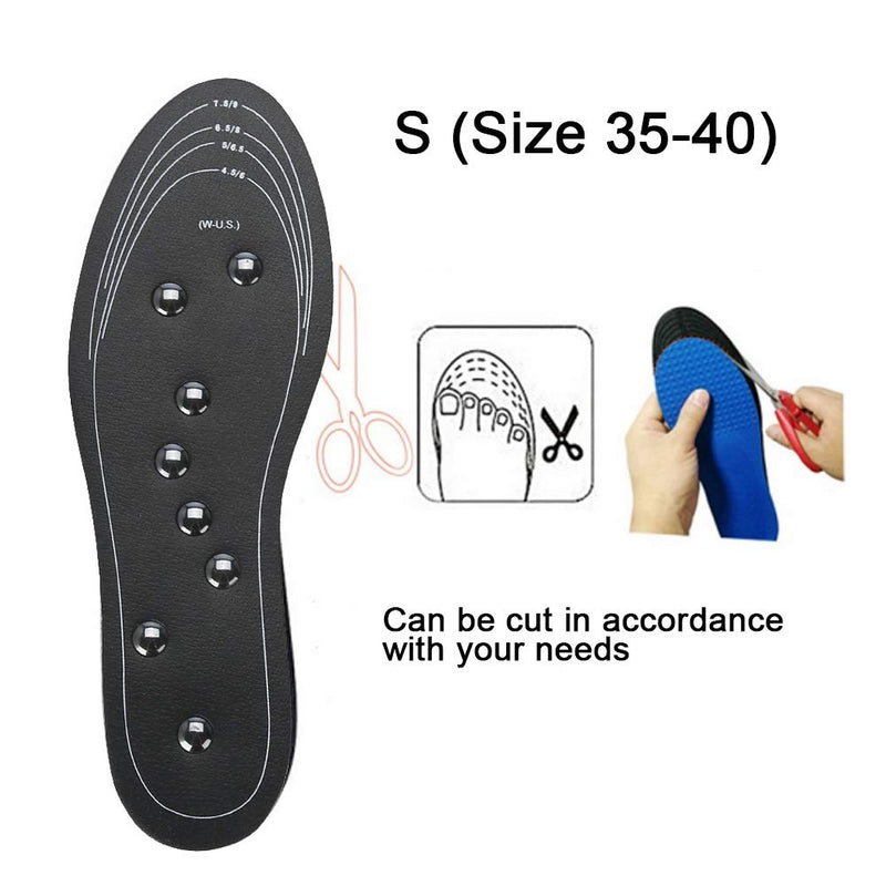 Magnetic Therapy Massage Insoles,1 Pair Acupressure Therapy Insoles Stimulates Points of Pressure and Circulation Premium Reflexology Acupressure Relieve Health Therapy Massage(S (Size 35-40)) S (Size 35-40) - NewNest Australia