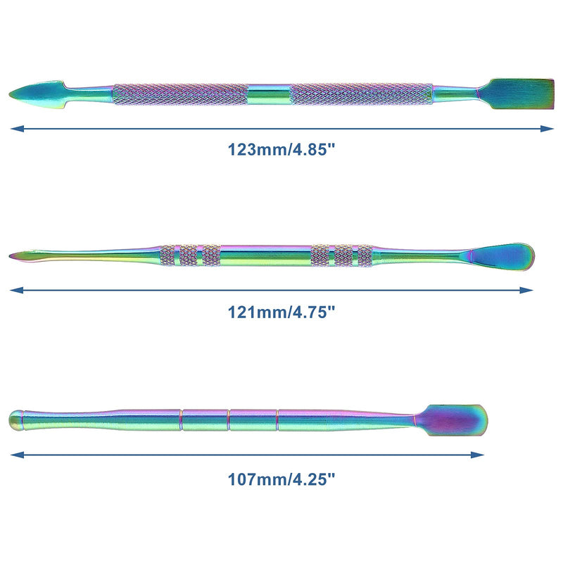 Suiwotin 3PCS Wax Carving Tools, Rainbow Stainless Steel Wax Tool Carving Tool Kit, Double-Headed, Rainbow Rainbow - 3PCS - NewNest Australia