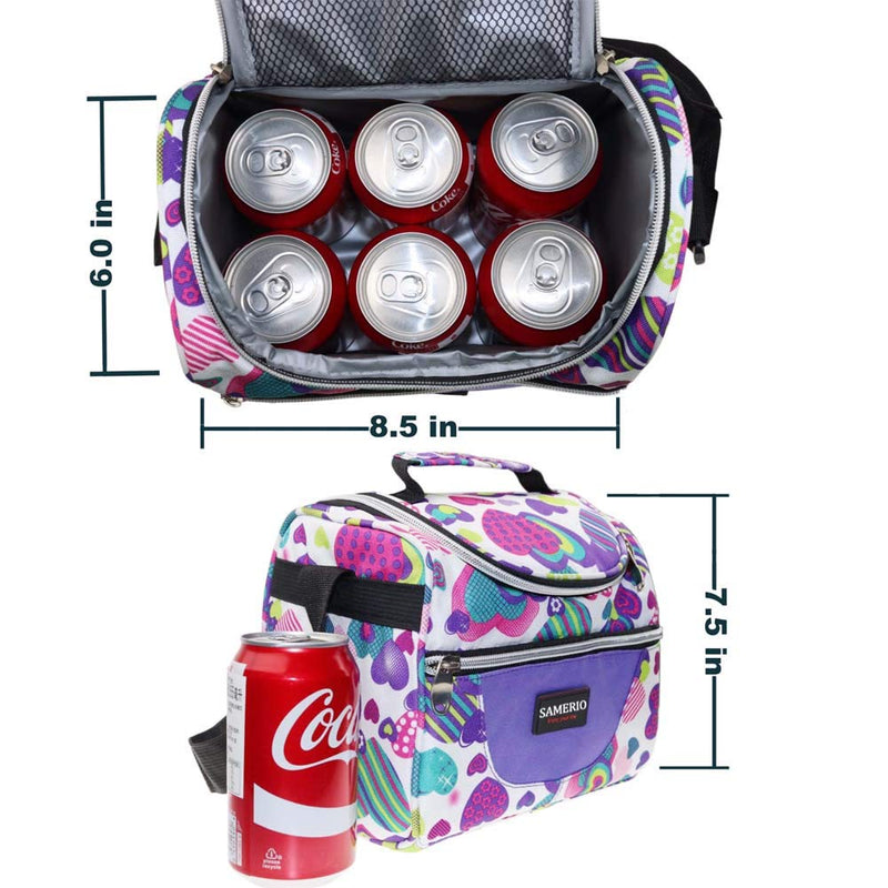 NewNest Australia - Kids Lunch Bag insulated Lunch Box Lunch Organizer Cooler Bento Bags for School Work/Girls Boys Children Student Women with Adjustable Strap and Zip Closure Travel Lunch Tote, Front Pocket (purple) Purple 