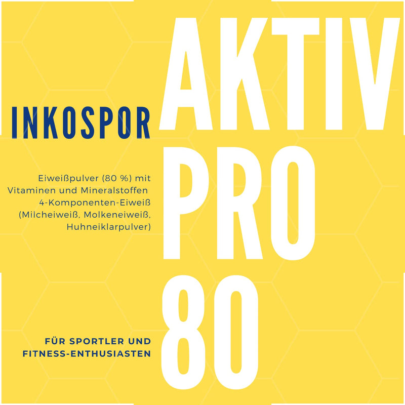 Inkospor Active Pro 80 Protein Shake, vanilla, 500g bag 20 portions (pack of 1) - NewNest Australia