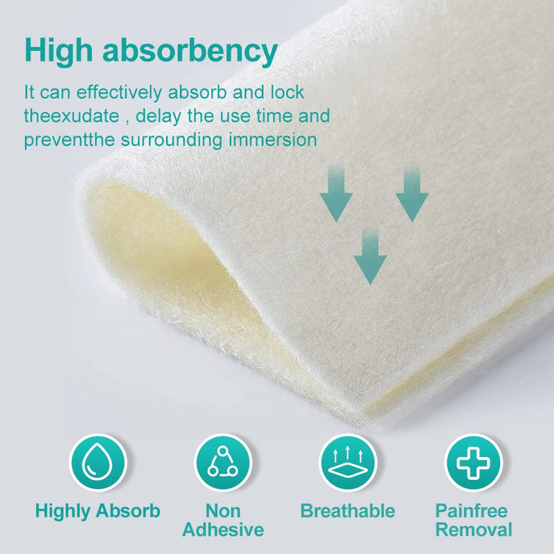 Winner Medical Calcium Alginate Wound Dressing Pads 4'' x 4'', Sterile (Box of 10) Antimicrobial, Non-Stick Padding, Highly Absorbent & Comfortable| Flexible & Gentle on The Skin, Faster Healing - NewNest Australia