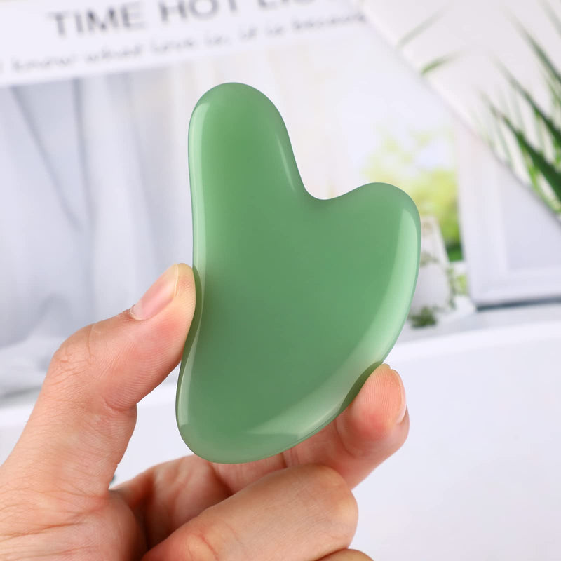 Rosenice Gua Sha Facial Tool Jade Stone Guasha for Face Body Massage SPA Acupuncture Therapy Trigger Point Treatment - NewNest Australia