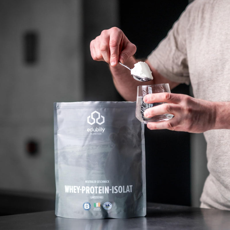 edubily nutrition® Whey Protein Isolate from Irish pasture-raised • Very soluble protein powder without carbohydrates & sugar • Lactose-free • 750 g (neutral)… Tasteless - NewNest Australia