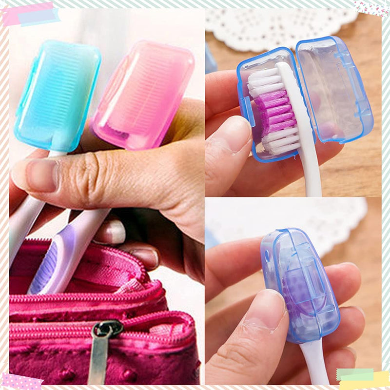 20 Pcs Portable Toothbrush Head Cover Case for Travel Hiking Camping Toothbrush Box Brush Cap Case for Home Travel Outdoor Camping Hiking Business Trip - NewNest Australia