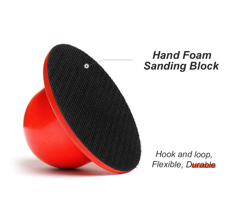 4" Round Hook and Loop Hand Sanding Block for Wood Furniture Restoration Home Arts Car 4-inch 1 piece - NewNest Australia