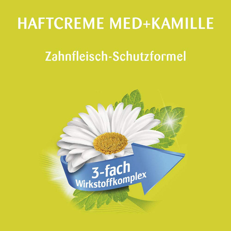 Kukident adhesive cream Med+Chamomile tooth cleaner for third parties, pack of 3 (3 x 40 g) 40 g (pack of 3) - NewNest Australia