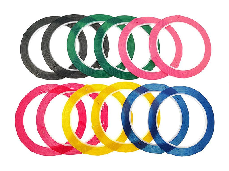 Kinteshun Graphic Chart Tape,Self-Adhesive Gridding Marking Art Whiteboard Tape(3mm Width,12pcs with 6 Colors) 6 Colors(12pcs) - NewNest Australia