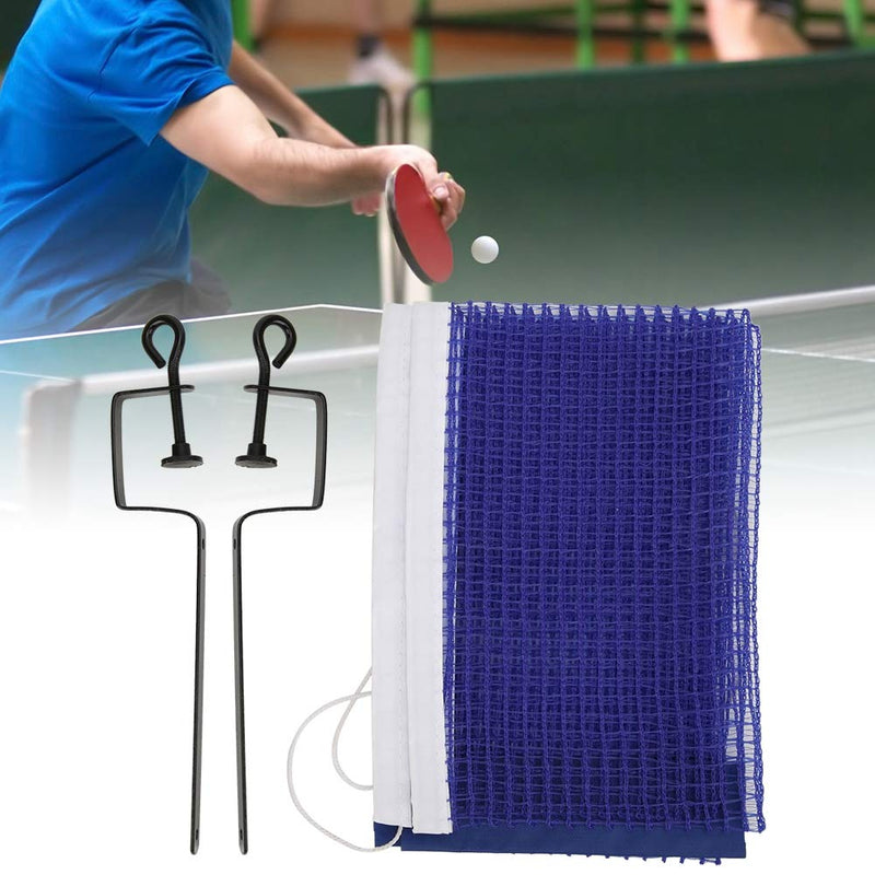 Ping Pong Net Set, Portable Simple Polyester Ping Pong Net Replacement Portable Ping Pong Practice Net Table Tennis Net with Metal Bracket Sports Replacement Accessories Blue - NewNest Australia