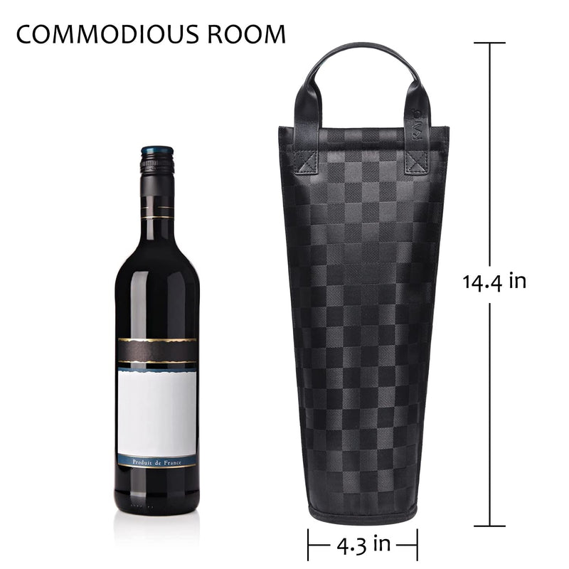 Tirrinia Insulated Wine Tote Carrier, Portable Single Wine Bottle Cooler Bag for Picnic Beach Party Travel -Good Gifts for Wedding Housewarming Wine Lover - NewNest Australia