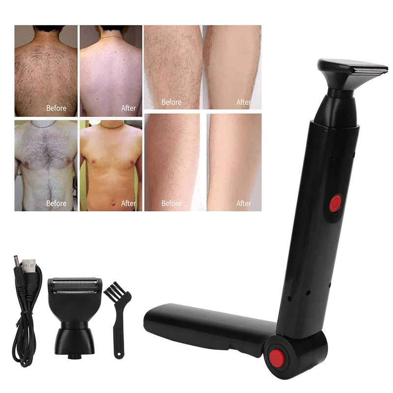 Electric back razor men, hair removal and body razor, electric back razor USB foldable hair body shaving trimmer - NewNest Australia