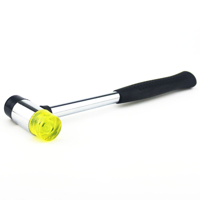 Ogrmar 25MM Dual Head Plastic and Rubber Hammer Metal Mallet for Jewelers (Black) - NewNest Australia