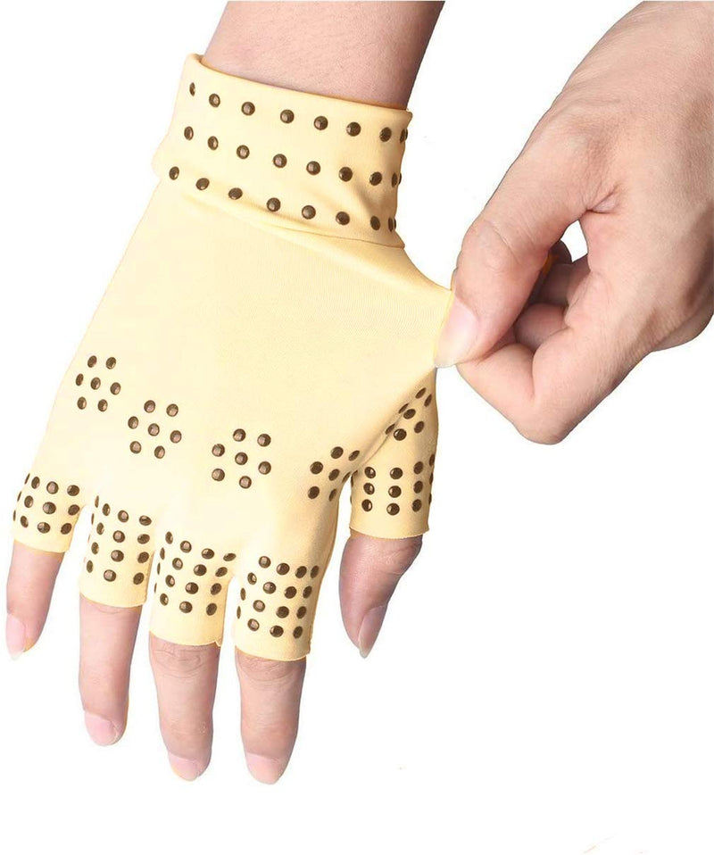Fingerless Arthritis Gloves, 1 Pair Breathable & Moisture Wicking Compression Gloves Magnetic Arthritis Therapy Gloves, for Relieve Hand Pressure, Joint Swell Pain, Computer Typing and Daily Work - NewNest Australia