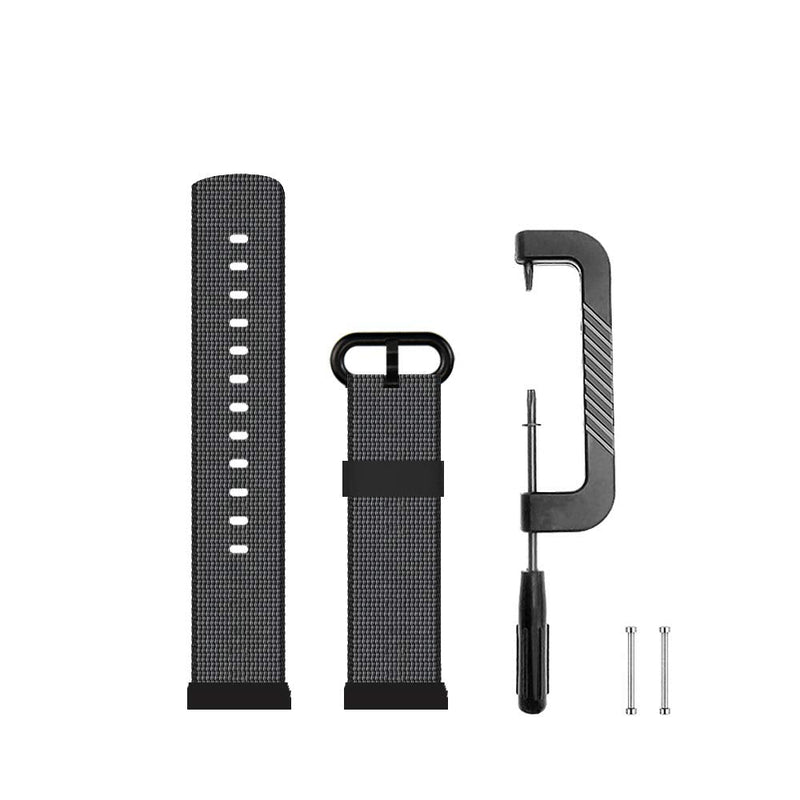 C2D JOY Woven Nylon Strap Compatible with Garmin Forerunner 920XT Bands Replacement Accessory Large (6.7"-9.0") Black - NewNest Australia