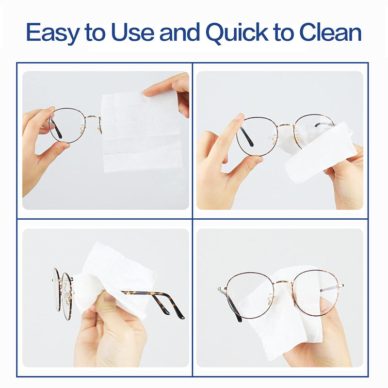 Lens Cleaning Wipes Glasses Wipes 70 Count Pre-Moistened Quick Dry Individual Wrapped with a Carrying Box Suitable for All Types Glasses and Electronics Screen - NewNest Australia