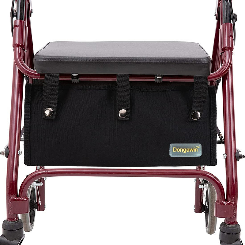 Dongawin Walker Bag Under Seat for Wheel Rollator, Rollator Bag Tote Organizer Pouch Storage to Walkers for Senoirs, Walker Accessories. (large, black) large - NewNest Australia