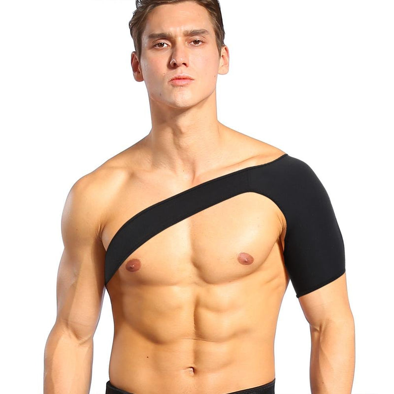 Shoulder Support Rotator Cuff Protector Strap For Shoulder Stability, Injury Prevention In Sports, Dislocated Joint, Sprain, Pain Fits Both Left Shoulders (L 46-49 Cm) - NewNest Australia