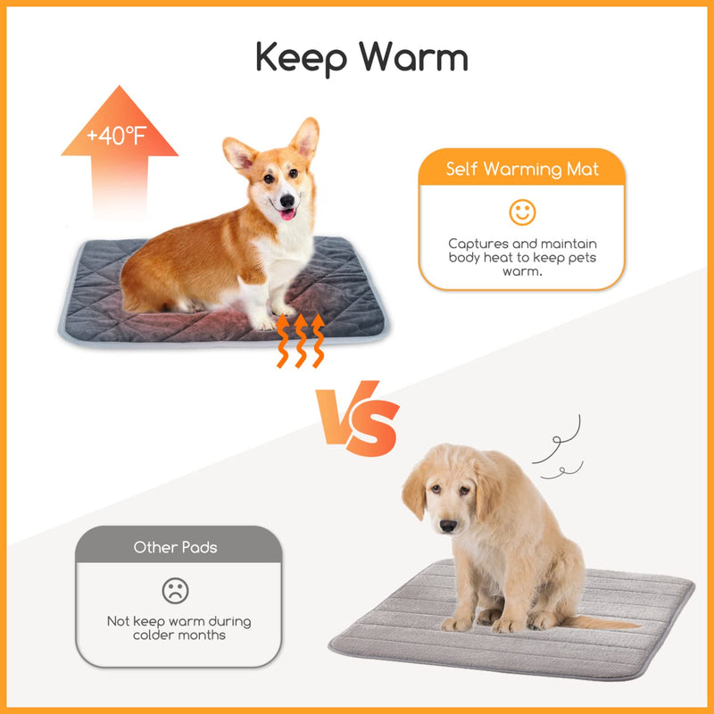 Nobleza Self-Heating Blanket For Cats And Dogs, Pet Heat Mat, Washable Puppy Thermal Blanket, Self-Heating Winter Heat Dog Mat, Dog Non-Slip Heat Blanket, Size S 40 X 50 Cm, L 50 X W 40 X H 1 Cm - NewNest Australia