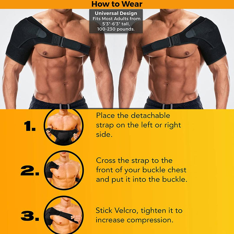 Spinegear Improved Rotator cuff Shoulder Support for Men & Women UK design Injury recovery strap for Right/Left Arm Shoulder brace for Pain Frozen Shoulder Dislocated Joint & Soreness One size - NewNest Australia