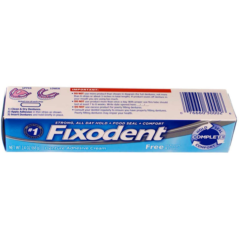 Fixodent Free Denture Adhesive Cream 2.40 oz (Pack of 5) - NewNest Australia
