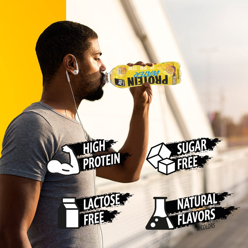 All Stars Protein Water, Delicious, Fruity Protein Drink Without Added Sugar, The Perfect Refreshing Drink For Athletes With High-Quality Whey Protein Isolates With Only 85 Calories, 6 X 500 Ml, Tropical - NewNest Australia