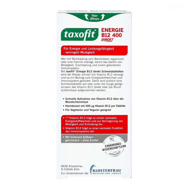 Taxofit Energy B12 400 direct 30 pieces - NewNest Australia