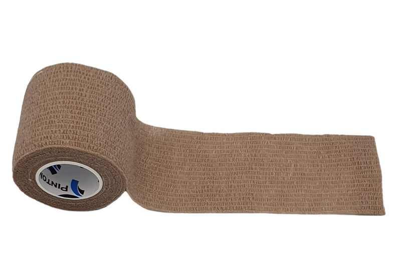 Pintomed Self-Adhesive Bandage Stretched - 10 X Beige Bandages Rolls - 5 Cm X 4.5 M Cohesive Bandage Bandage Fixation Bandage Self-Adhesive Health Plaster Sports Tape Piece For Wrist Leg Arm Vet Wrap - NewNest Australia