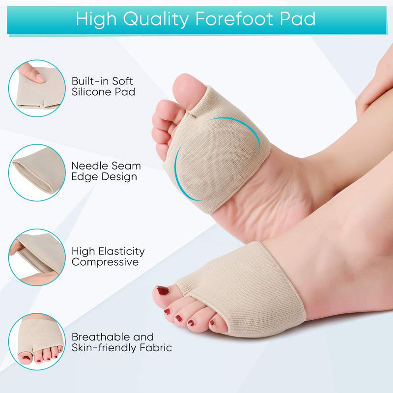 Haofy Metatarsal Pad Forefoot Pads Foot Pads, Bunion Cushion Soft Foot Pads Metatarsal Pads for Morton Neuroma Forefoot Pain Relief Blisters, 1 Pair Metatarsal Pads Metatarsal Cushioning Pads Skin Color - NewNest Australia
