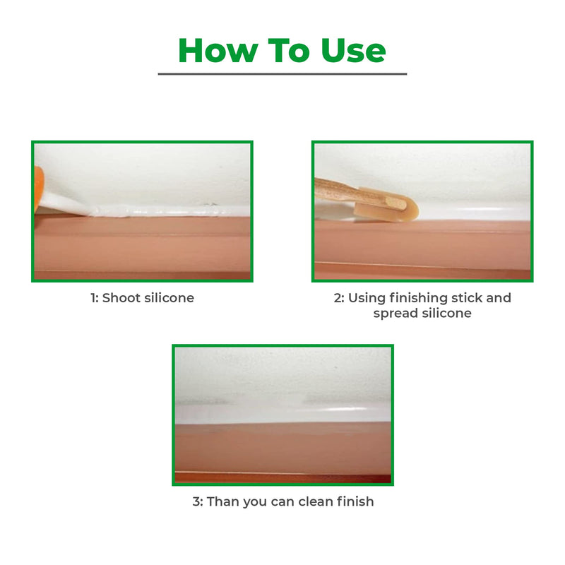 JMIBASIC Grout Caulk Finishing Tool - Multi Size 4 Pieces Set - Smooth Grout Sealant Silicone Caulking Tool - Rubber Spatula Spreader - Grout Sealer Applicator - Ergonomic Handle Grip_ABS (1.1 Inch) 1.1 Inch - NewNest Australia