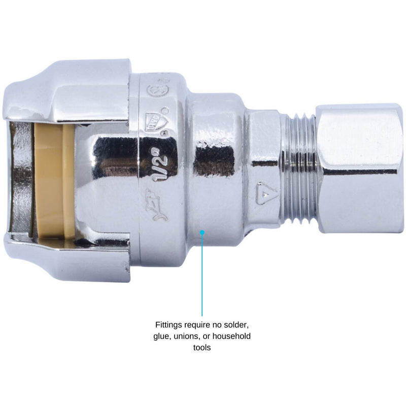 SharkBite U637LFA Adapter 1/2 Inch x 3/8 Inch RT LF, Push-to-Connect, PEX, Copper, CPVC - NewNest Australia