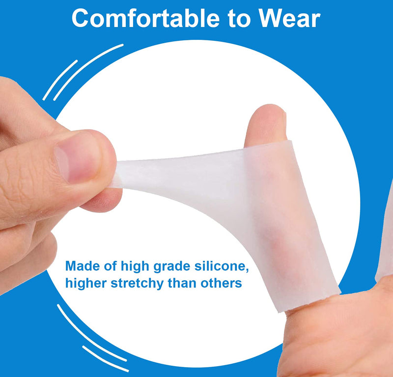 Sumifun Finger Sleeves, 10 PCS Gel Finger Protector for Thumb, Trigger Finger, Arthritis, Silicone Finger Tubes for Preventing Bruised, Cracking, Hand Eczema, Practising Golf, Badminton Protector 5pair(10pcs) - NewNest Australia