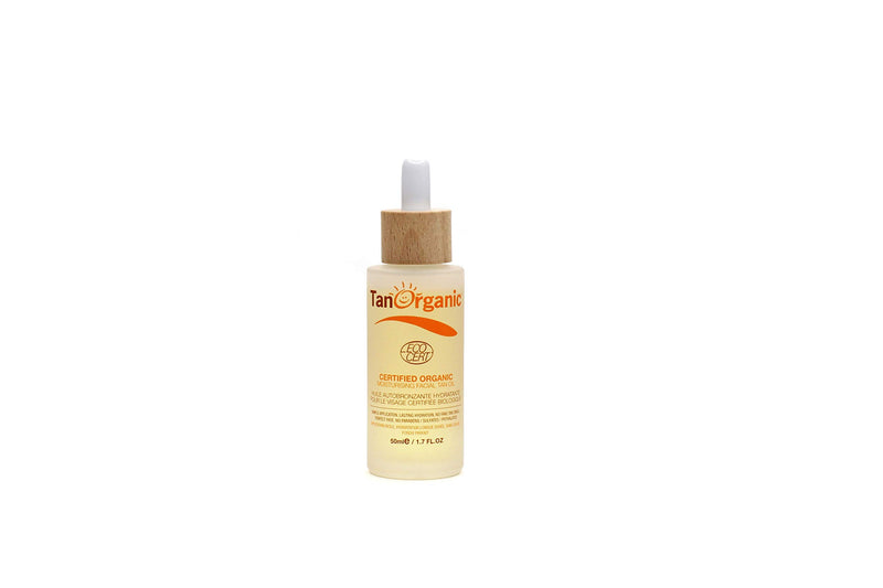 TanOrganic CertifiedMoisturising Self Tanning Oil Fake Tan for Face Organic Natural Vegan 50ml - NewNest Australia