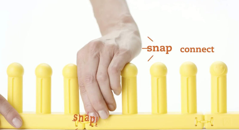 Authentic Knitting Board Zippy Knitting Loom, 5.25 by 3", Yellow - NewNest Australia