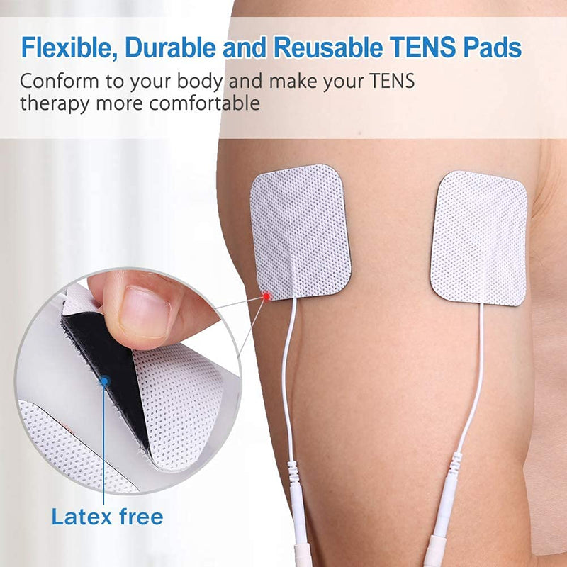 VYTALINE TENS Machine electrodes Pads 5x5cm, 8pcs Latex-Free TENS Electrode Pads Patches with Upgraded Self-Stick Performance and Non-Irritating Design for Electrotherapy (8) 8 - NewNest Australia
